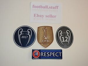 OFFICIAL REAL MADRID CHAMPIONS LEAGUE PATCHES BADGES FULL SETS PLAYER ISSUE RARE