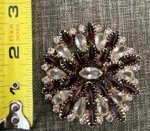 Vintage Sparkling Large Juliana D&E Style Purple Rhinestone Brooch - Picture 1 of 4