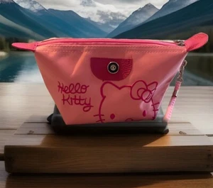 Hello Kitty Pink Make Up Bag With Wrist Strap US Seller Make-UP Makeup Travel - Picture 1 of 4