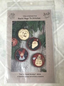 Neu Reets Lumpen zu Stichen "Festliche Runde Wooleys" Muster RR48 - Bild 1 von 3