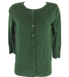 MAK Sweater Knit Cardigan 3/4 Sleeve Crew Neck Youth/Teen Size Large Green - Picture 1 of 7