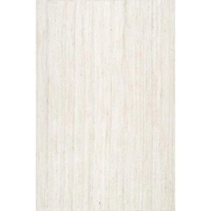 nuLOOM Farmhouse Area Rug 9"W X 12"L Jute Material Rectangle Indoor Off-White - Picture 1 of 8