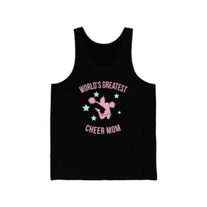 Worlds Greatest Cheer Mom Unisex Tank Top - Picture 1 of 9