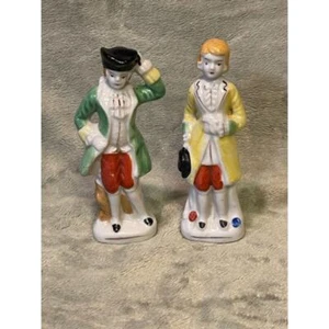 Vintage japanische handbemalte Porzellan Kolonial Figuren mit 24K Gold Akzenten - Bild 1 von 6