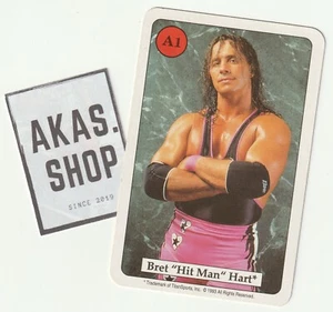 Bret "Hit Man" Hart 1993 Catcher Quartett Card A1 Series 8 Amigo ULTRA RARE WWF - Picture 1 of 3
