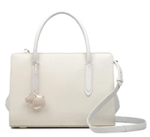 Nuevo Radley London Liverpool Street MD con cremallera superior agarre Scottie cuero tiza perro bolso - Imagen 1 de 5