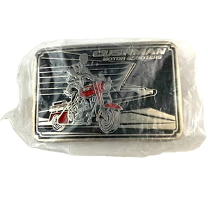 Vintage Cushman Motor Scooters Belt Buckle 1984 Solid Silver Brass Anacortes - Picture 1 of 4