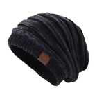 Knit Slouchy Hat Adult Beanies Winter Coldproof Hat Outdoor Skiing Hiking Hat