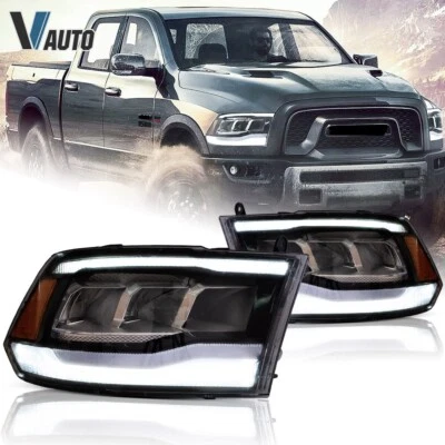 VLAND LED Headlights 2009-2018 For Dodge RAM 1500 2500 3500 Sequential Assembly - Image 1 of 4