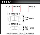 Performance Street Brake Pads (4) HAWK BRAKE HB217F.681