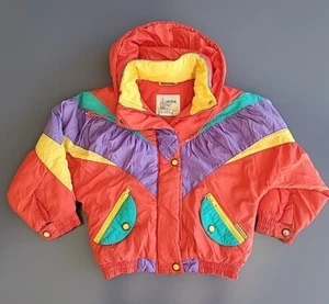 Vintage LONDON FOG Girl's Neon Colors Jacket of Londontown Corp. Sz M 5-6 - Picture 1 of 17