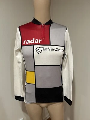 Camiseta deportiva de ciclismo vintage Radar LaVie Claire manga larga talla 3 mediana Italia Foto 1 de 4