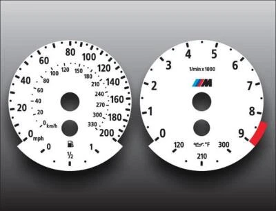 Cuadro de instrumentos indicadores de cara blanca para BMW Serie 5 E60 M5 E63 M6 2006-2010 Foto 1 de 4