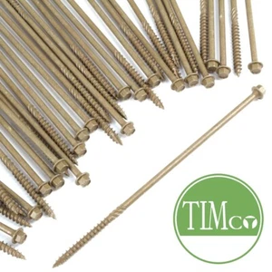 20 EXTRA LONG DECKING SCREWS 250mm Weather Resistant Treated Coated TIMCO IN-DEX - Picture 1 of 5