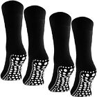 BRUBAKER 4 Pairs Slip Resistant Non Skid Anti Slip Soles Socks