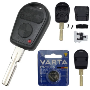 Auto Schlüssel 3 Tasten Gehäuse + BATTERIE passend für BMW E36 E38 E39 E46 Z3 - Picture 1 of 21