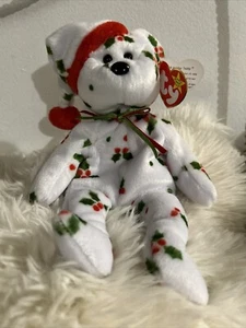 Vintage TY Beanie Baby RARE 1998 Holiday Teddy Mint w/Tags Errors - Picture 1 of 8