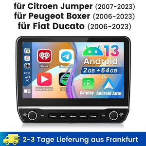 2+64GB Für Fiat Ducato 2006-2023 Android 13 Autoradio Navi Apple CarPlay +Kamera - Bild 1 von 12