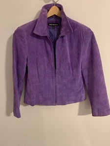 Women's 8 Revue Purple Suede Jacket - Picture 1 of 12