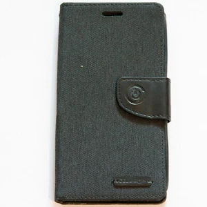 Black Leather Magnetic Flip Cover for Samsung Galaxy Note 4 with Protective Case - Bild 1 von 3