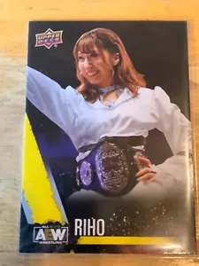 2021 Upper Deck AEW Yellow Jazwares Unmatched RIHO #25 1st Edition - Picture 1 of 6