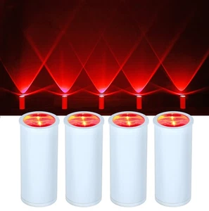 Rockville 4 PACK MINI HALO WHITE DJ Wash Lights+Bag, Wireless DMX/Rechargeable - Picture 1 of 12