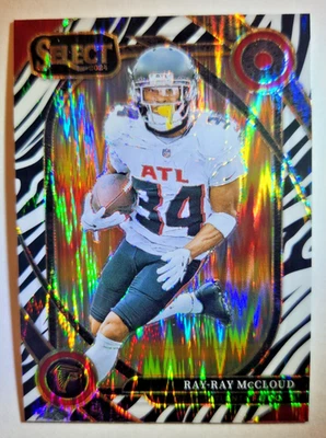 2024 Panini Select Ray-Ray McCloud Club Level ZEBRA SSP Case Hit FALCONS - Image 1 of 4