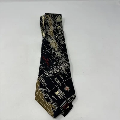 Corbata de artefactos de museo 100 % seda historia de las Indias Occidentales hecha a mano 58”x4” nueva con etiquetas Foto 1 de 3