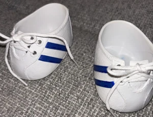Zapatos de colección Cabbage Patch niños/muñeca blancos con tiras azules oscuras CPK 121 - Imagen 1 de 6