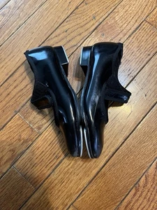 Girls Black Tap Dance Shoes Size 10.5 - Picture 1 of 15