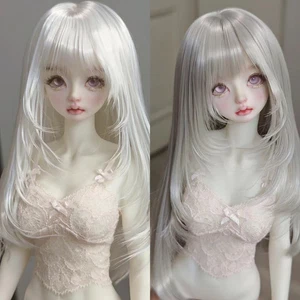 Peluca muñeca BJD 1/3 1/4 MSD SD niñas mujeres pelo largo liso con accesorios flequillos - Imagen 1 de 17