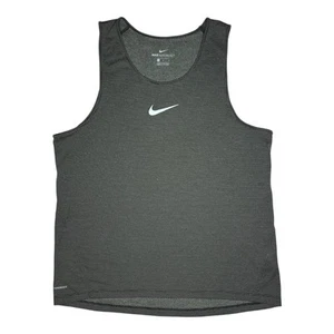 Nike Tank Top Aeroreact Dri Fit Running Workout Shirt Women’s Large Black Gray - Picture 1 of 3