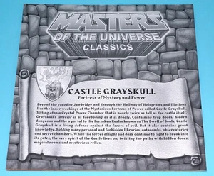 MOTUC MOTU CLASSICS CASTLE GRAYSKULL ORIGINAL INSTRUCTION POSTER 2014 MATTEL - Picture 1 of 2