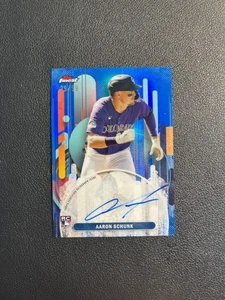 2025 Topps Finest #FA-AS Aaron Schunk Rc Rookie Blue Refractor Auto 29/99 BJST - Picture 1 of 7