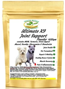 Ultimate Canine Articular Support Perro Suplemento K9 400gm MSM Glucosamina Rosa Mosqueta... - Imagen 1 de 4