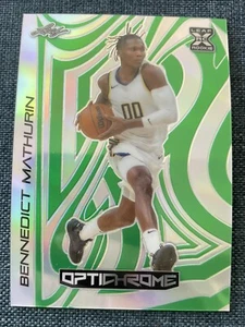 2023 LEAF OPTICHROME Green Prismatic BENNEDICT MATHURIN ROOKIE XRC SSP 1/3 - Picture 1 of 2