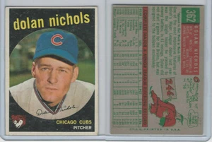 1959 Topps Baseball, #362 Dolan Nichols, Chicago Cubs - Picture 1 of 1