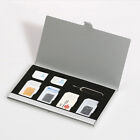 Compact SIM Card and Micro SIM Holder Case with Pin Storage