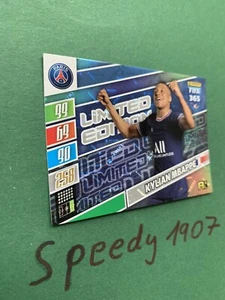 Panini Adrenalyn 2021 FIFA 22 Edizione Limitata 2022 Parigi PSG Mbappe 365 - Foto 1 di 1