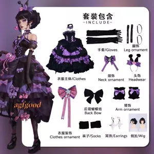Identity Ⅴ Kuromi Mary Bloody Queen Cosplay Costume Lolita Dress Skirt Full Set - Picture 1 of 14