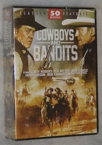 Westerns 50 Clásico Peliculas - Cowboys & Bandits - Roy Rogers Y Más DVD Caja - Imagen 1 de 1