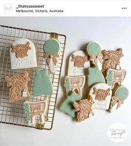 Highland cow Cookie Cutter Stamp Head - Picture 1 of 4