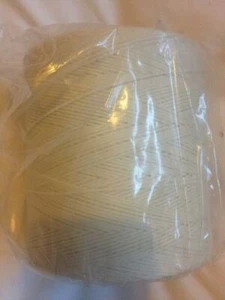 White Heavily Waxed Flat Braided Sewing Thread - 1 mm x .75mm - Leatherwork etc - Picture 1 of 2