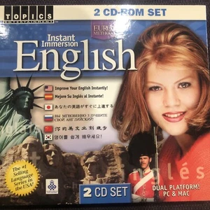 Instant Immersion English 2 CD-ROM Set By Topics pc & mac - Picture 1 of 4