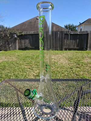 Phoenix Star - 18" Inch (XL) Glass Beaker Water Pipe Bong - 14mm - Green