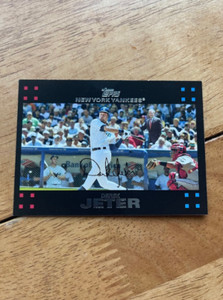 DCC: 2007 Topps Black Derek Jeter Mickey Mantle George Bush N Y Yankeens #40 NM+