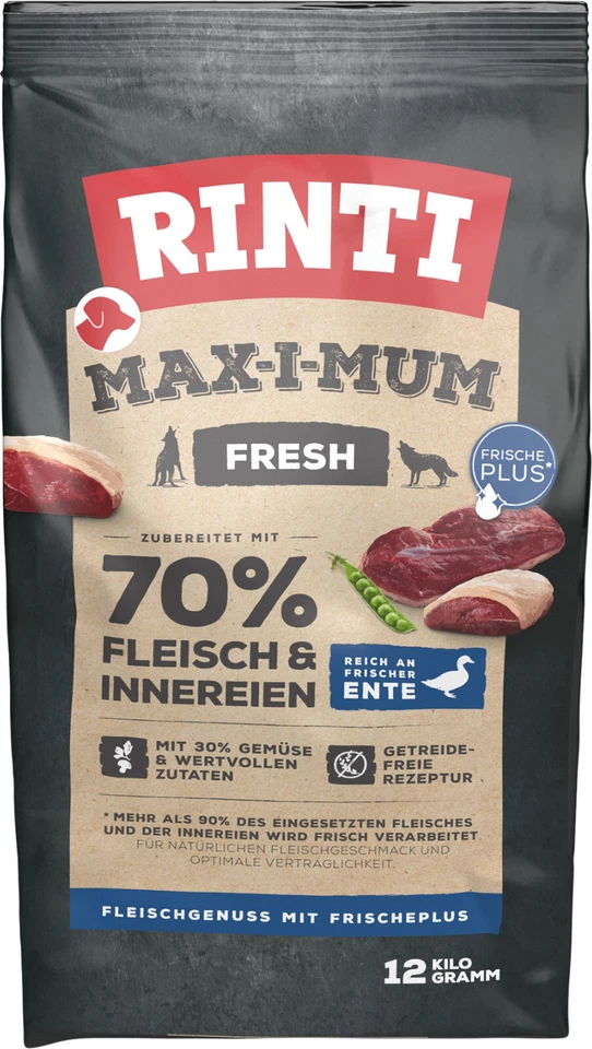 Rinti Max-i-Mum Ente 12 kg - getreidefreies Hundefutter - Bild 1 von 1
