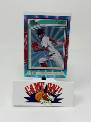 2024 Donruss Ceddanne Rafaela Rated Prospect Blue Laser Card #128 #'ed/249 - Image 1 of 2