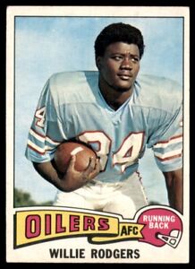 1975 Topps Willie Rodgers Rookie Houston Oilers #166