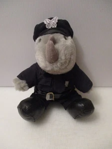 Nashorn Aqua Plüsch Nashorn Polizist 8 Zoll hoch pharmazeutisches Werbe-Maskottchen - Bild 1 von 4